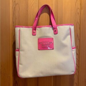 Vintage Victoria’s Secret Pink Canvas Tote